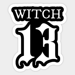 Witch 13 | White Ink Sticker